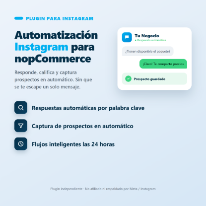 Imagen de Automatización Instagram para nopCommerce