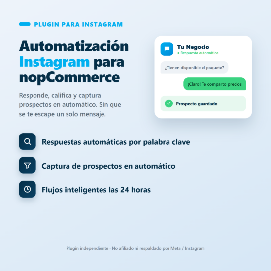 Imagen de Automatización Instagram para nopCommerce
