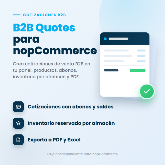 Picture of B2B Quotes — Sales Quotes for nopCommerce