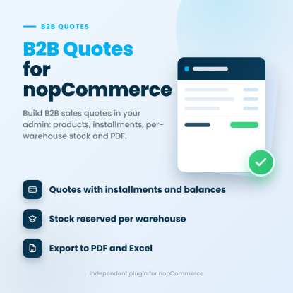 Imagen de B2B Quotes — Cotizaciones para nopCommerce