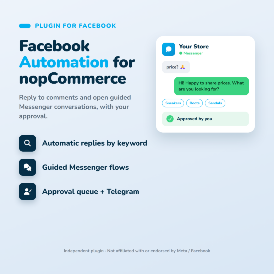 Imagen de Automatización Facebook para nopCommerce