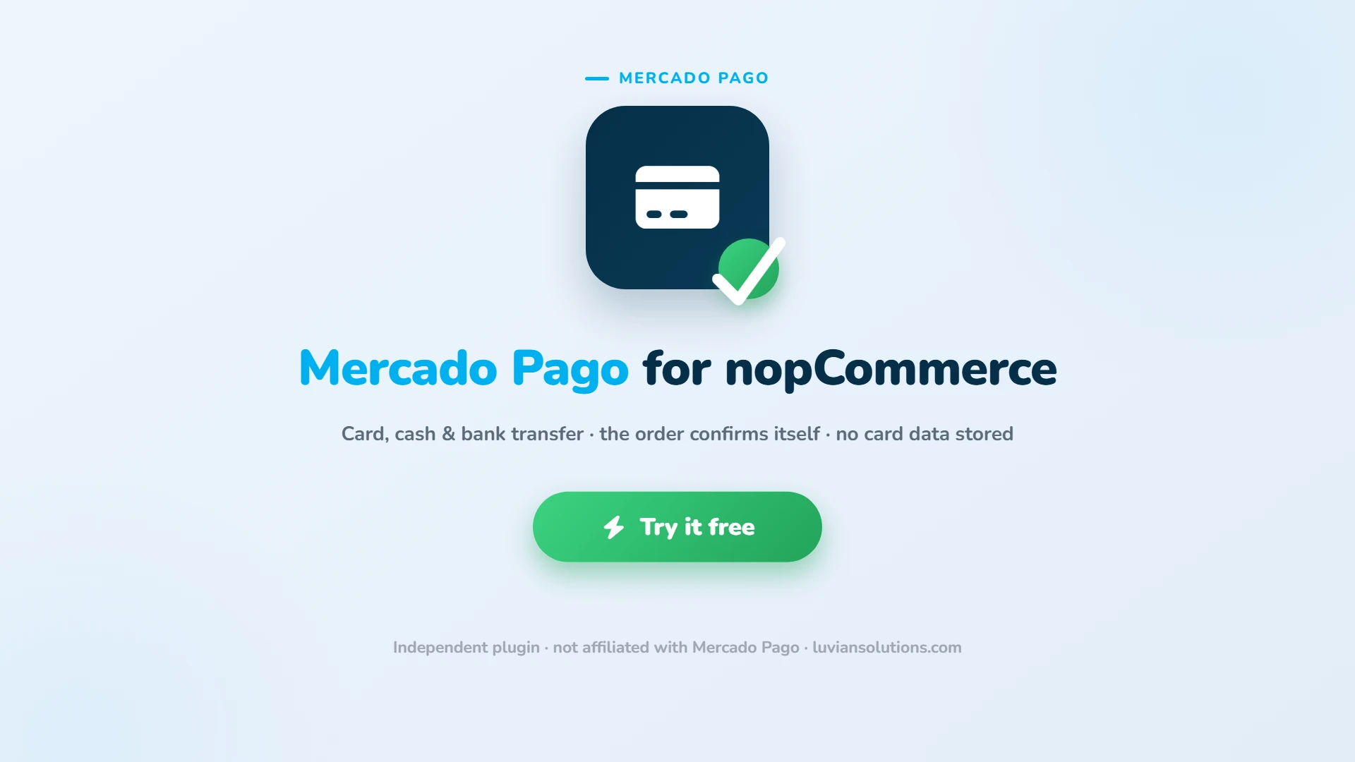 Mercado Pago for nopCommerce. Try it free.