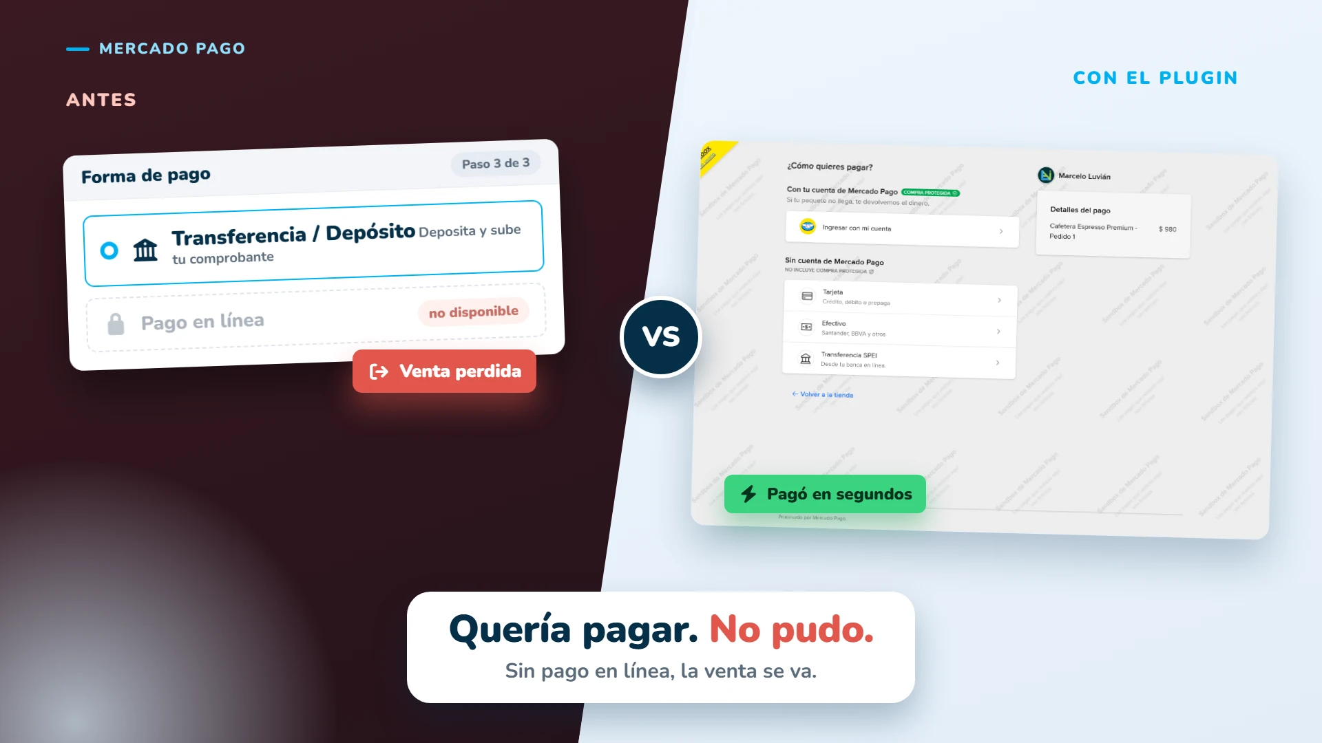 Quería pagar y no pudo: sin pago en línea en tu checkout, la venta se pierde.
