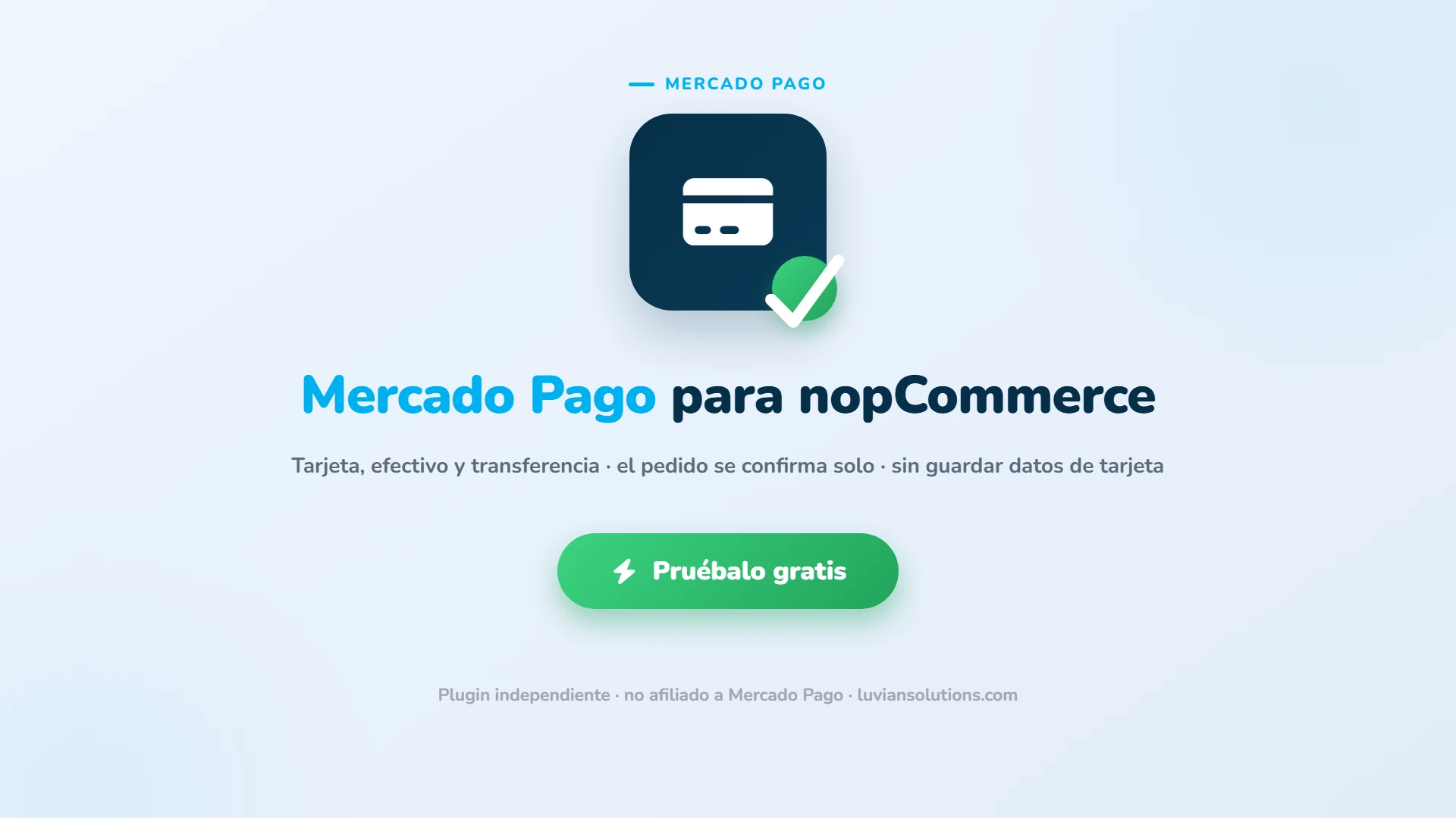 Mercado Pago para nopCommerce. Pruébalo gratis.