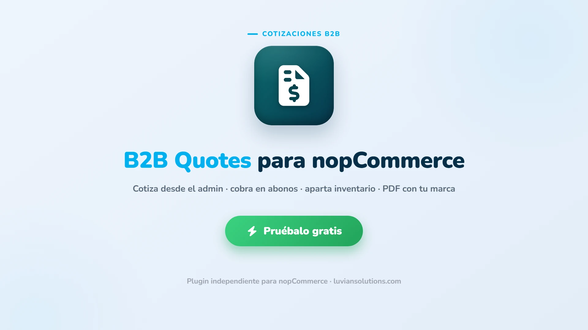 B2B Quotes para nopCommerce. Pruébalo gratis.