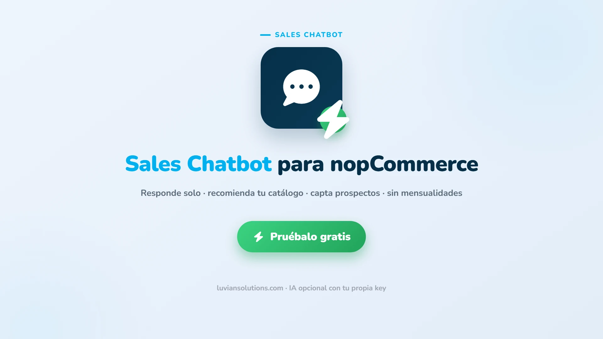 Sales Chatbot para nopCommerce. Pruébalo gratis.