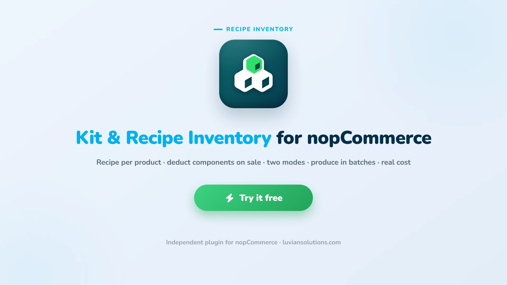 Kit & Recipe Inventory for nopCommerce. Try it free.