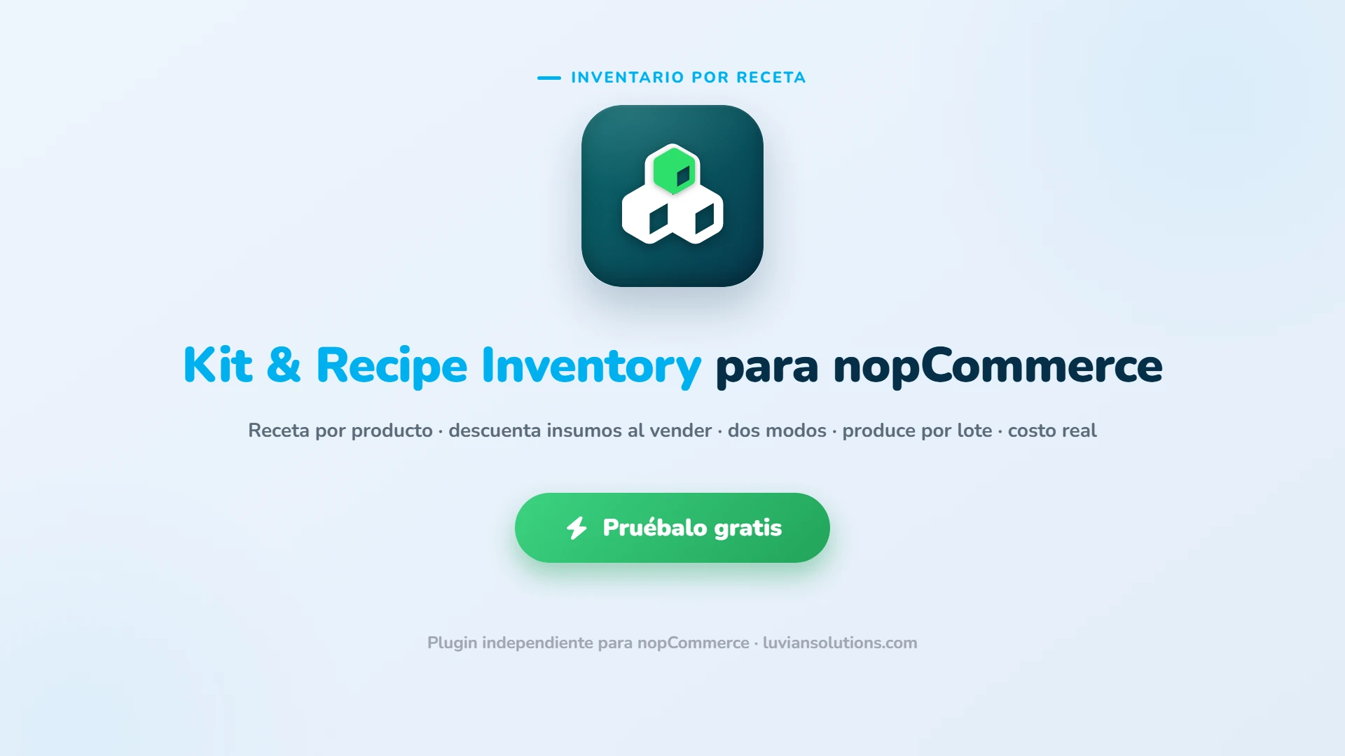 Kit & Recipe Inventory para nopCommerce. Pruébalo gratis.